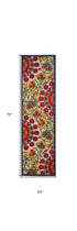 Red and Multicolor Indoor Outdoor Runner Rug